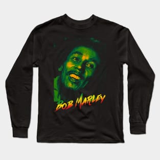 Bob Marley Illustration Shirt Long Sleeve T-Shirt